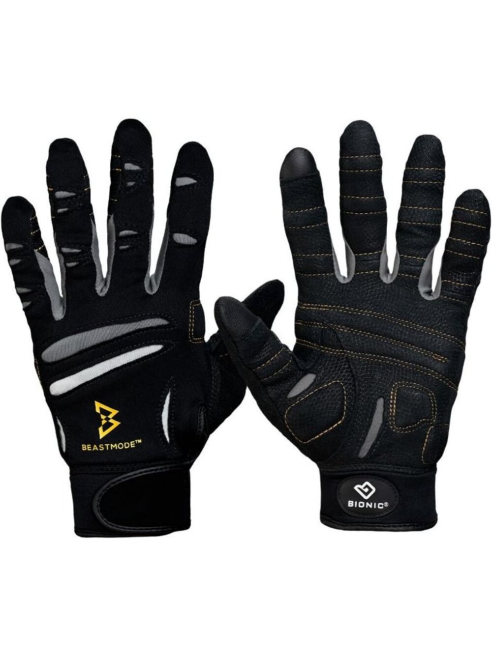 Men's Full Finger Workout Gloves - Bionic Beastmode Gym Fitness Gear